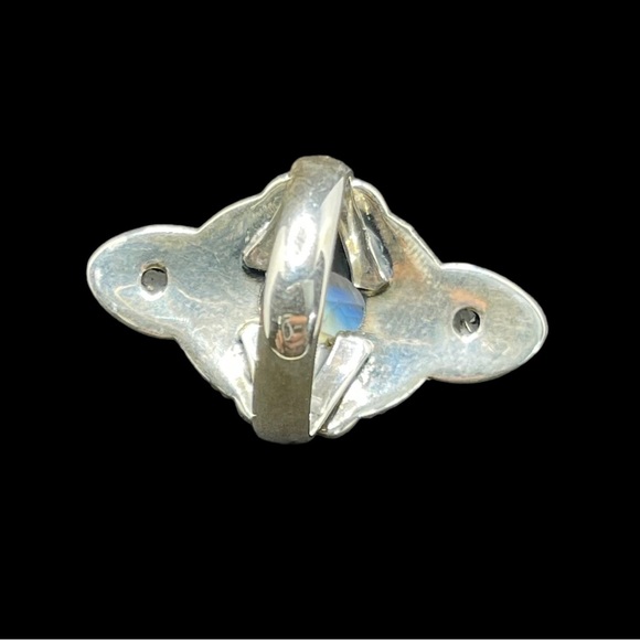 Rainbow moonstone ring - Picture 5 of 5